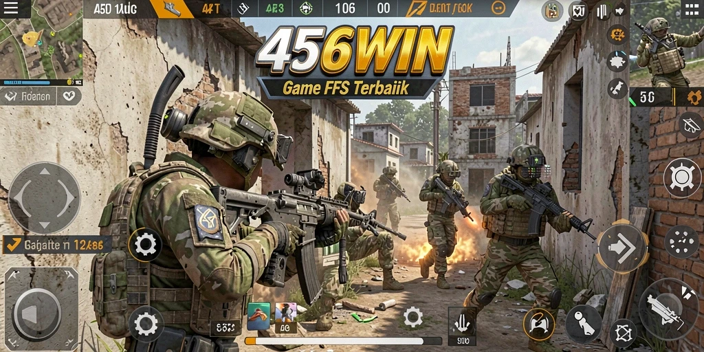 Screenshot 456WIN yang menampilkan aksi tembak-menembak mendebarkan.