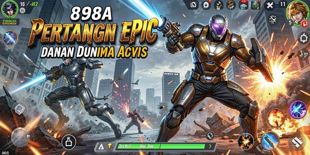 Screenshot utama 898A menampilkan aksi pertempuran yang mendebarkan.