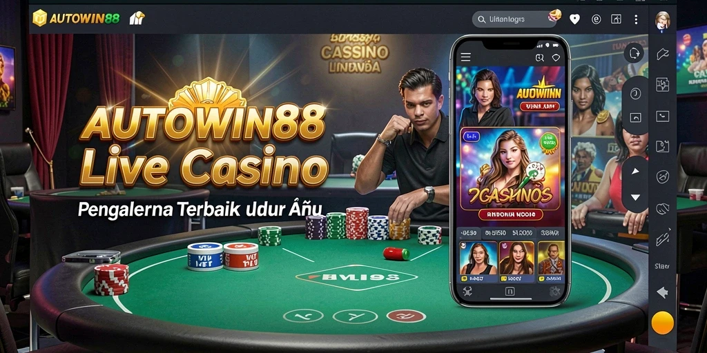 Tangkapan layar AUTOWIN88 menunjukkan gameplay menegangkan di Live Casino.