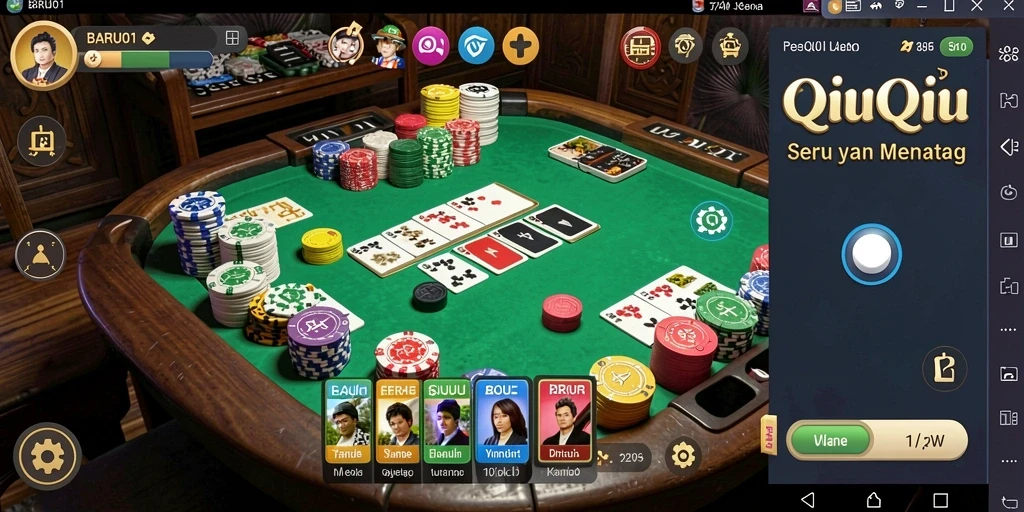 Tampilan seru dari gameplay QiuQiu di BARU01.