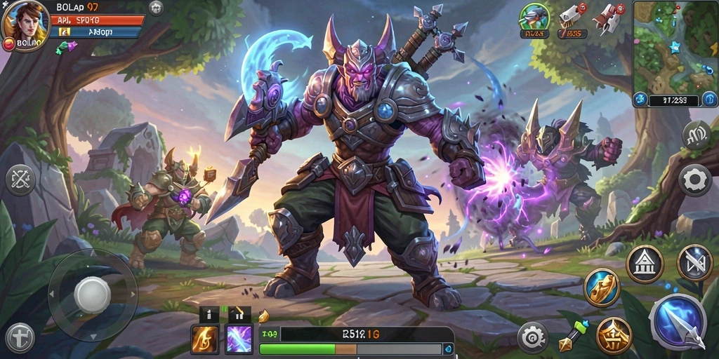 Screenshot BOLA07 menampilkan aksi seru dalam gameplay ARPG.