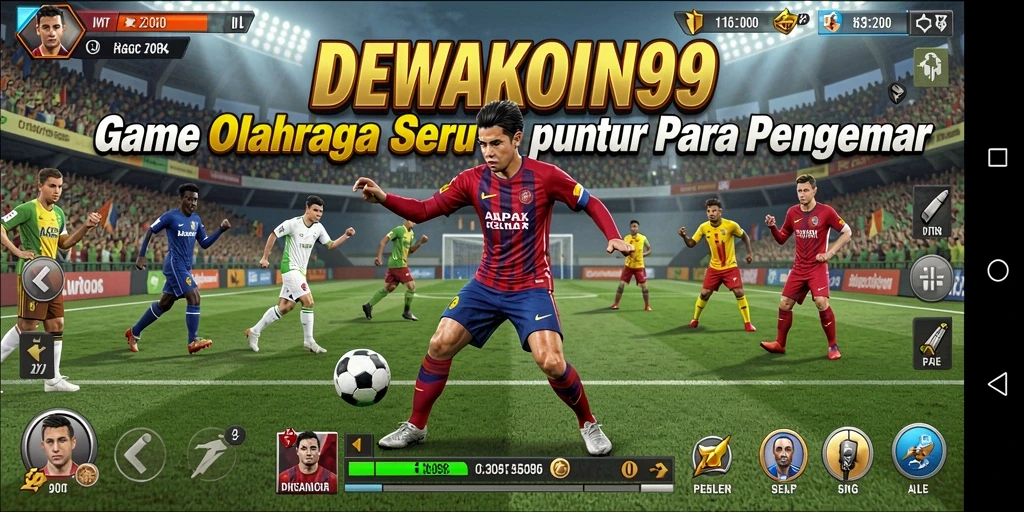 Tampilan gameplay menarik DEWAKOIN99 dalam aksi olahraga seru.
