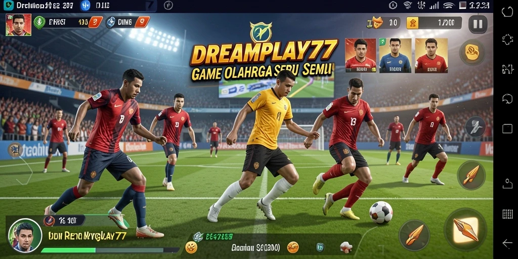 Tampilan gameplay seru dari game olahraga DREAMPLAY77.