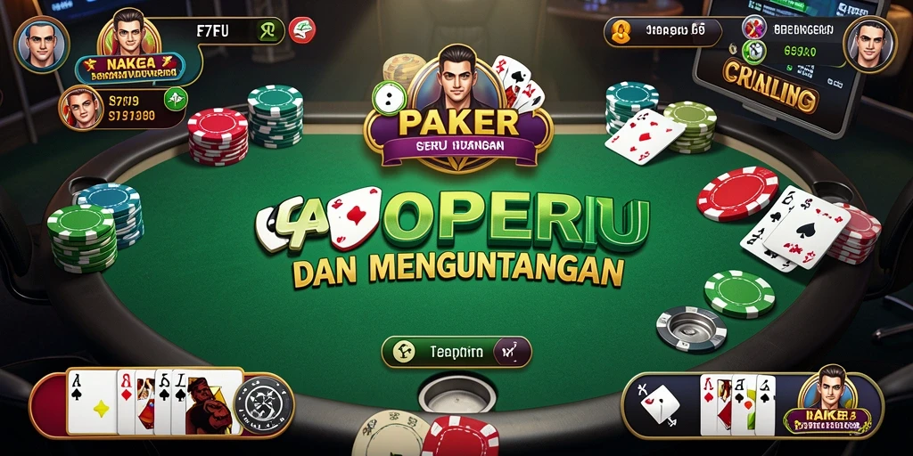 Tampilan screenshot F7F7 menampilkan momen seru saat bermain Poker.