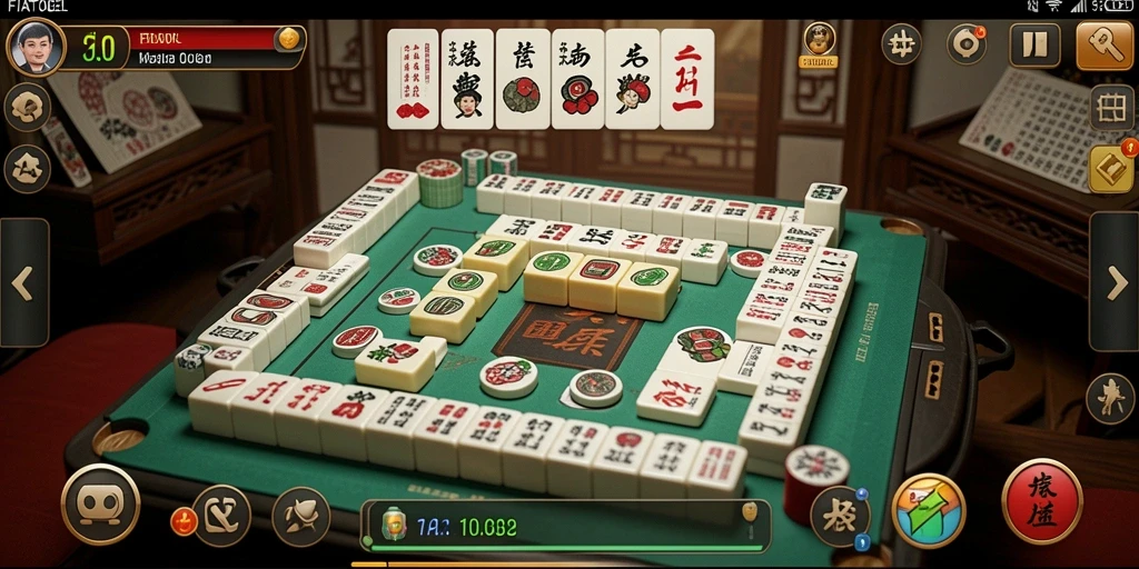 Tampilan gameplay FIATOGEL yang menarik dalam permainan Mahjong.