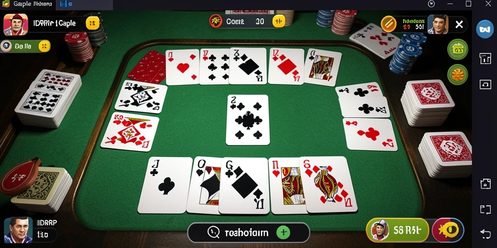 Screenshot gameplay IDRRP yang menunjukkan serunya bermain Gaple.