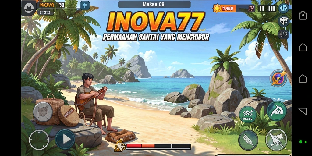 Tampilan gameplay INOVA77 yang cerah dan menarik.