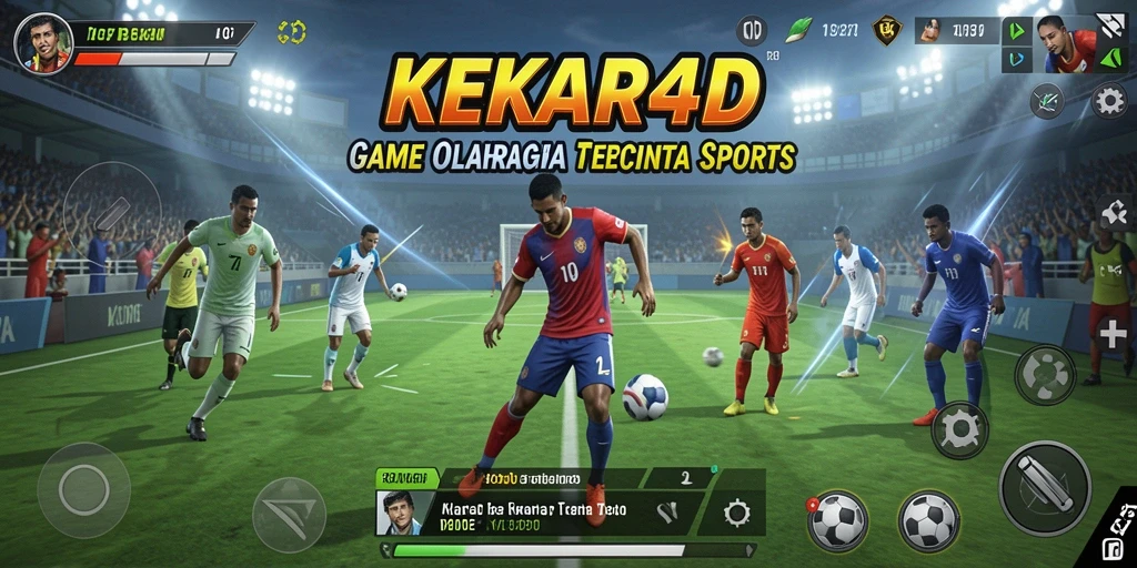 Tampilan screenshot utama KEKAR4D menampilkan aksi seru dalam permainan olahraga.