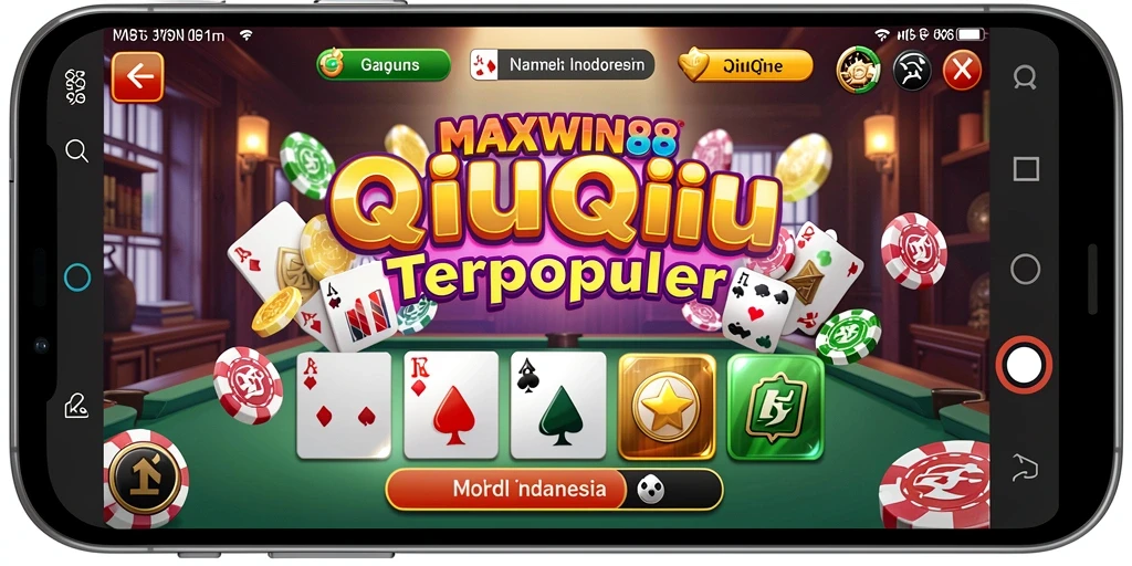 Tampilan screenshot MAXWIN88 menampilkan aksi seru permainan QiuQiu.