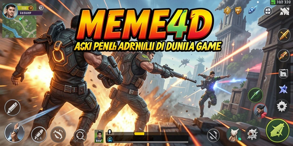 Tampilan aksi seru di MEME4D dengan gameplay yang menarik.
