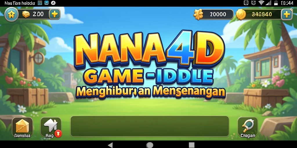 Tampilan gameplay NANA4D yang seru dan adiktif dalam mode Idle.