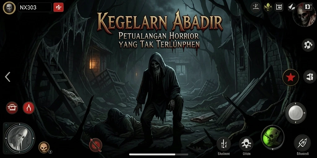Tampilan gameplay NX303 yang menegangkan di dunia Horror.
