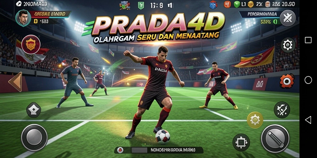 Screenshot gameplay PRADA4D menampilkan keseruan bertanding dalam berbagai olahraga.