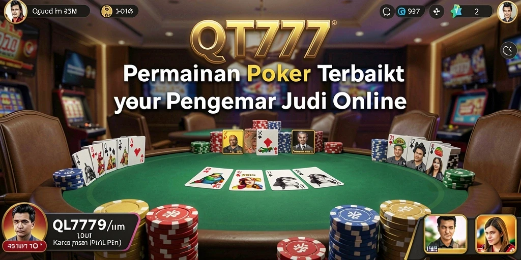 Screenshot QT777 menampilkan gameplay Poker yang mendebarkan dan interaksi antar pemain.