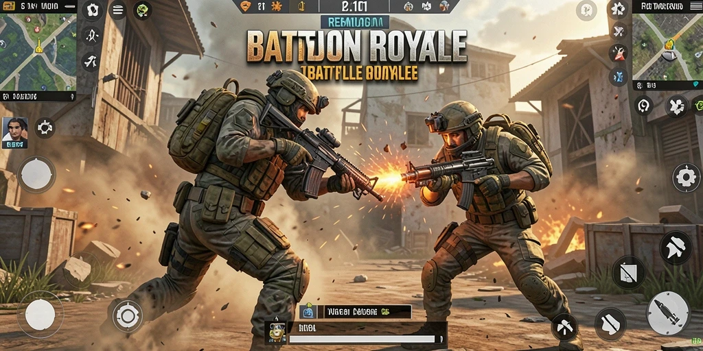 Tangkapan layar gameplay REMI101 yang menunjukkan aksi seru Battle Royale.