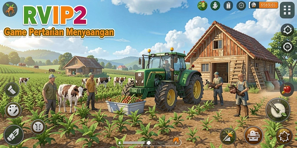 Gameplay RVIP2 yang mengasyikkan di dunia pertanian.