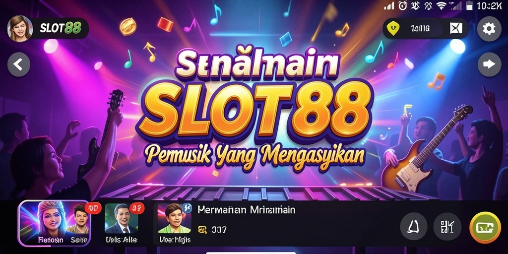 Tampilan gameplay SLOT88 yang mengasyikkan dengan berbagai lagu.