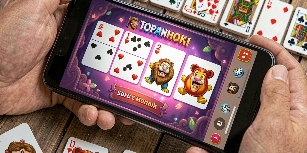 Screenshot utama <strong>TOPANHOKI</strong> menampilkan gameplay domino yang seru dan mengasyikkan.