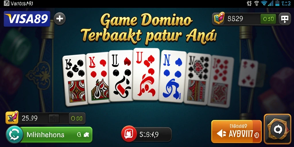 Screenshot dari gameplay seru Domino di VISA89.
