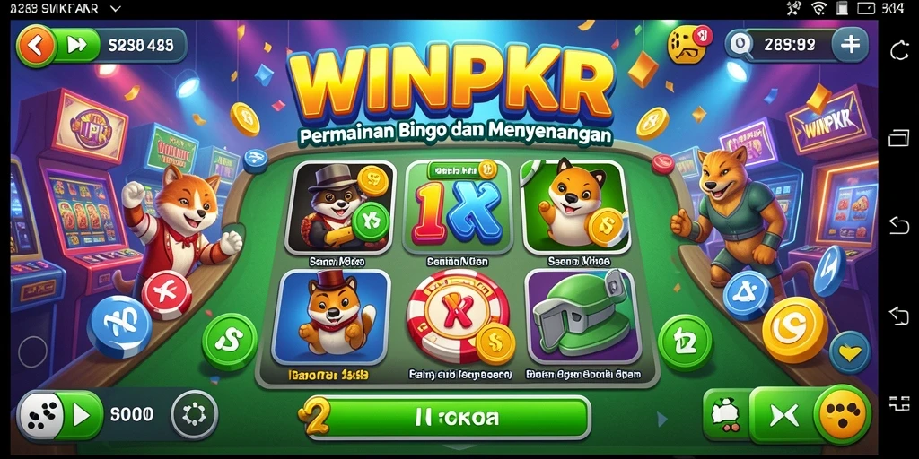 Screenshot gameplay WINPKR yang menunjukkan keseruan permainan Bingo.